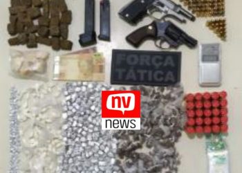 Denúncia anônima leva a prisão traficante com armas, munições e drogas em Nova Aymorés KM 35, zona rural de São Mateus