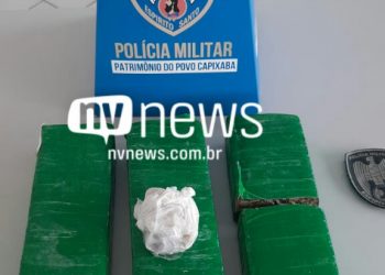 Casal é apreendido 04 tabletes de maconha e crack dentro de veículo em Santana, Distrito de Conceição da Barra