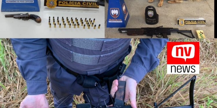 OPERAÇÃO SENTINELA VII – PM apreende armas no bairro Alvorada em Nova Venécia