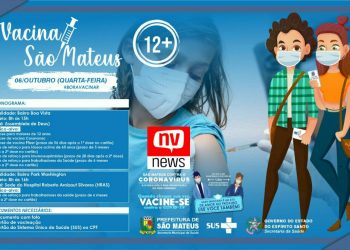São Mateus: Vacinação contra Covid-19 segue nesta quarta-feira (06), no bairro Boa Vista e no Hospital Roberto Silvares para trabalhadores da saúde