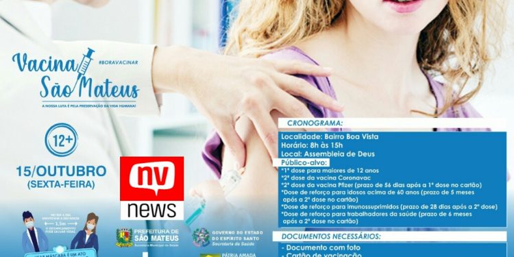 Sexta feira de vacinação contra o Covid-19 no bairro Boa Vista em São Mateus