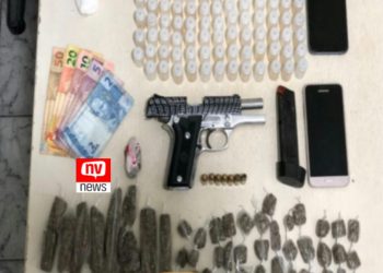 Casal é preso por tráfico de drogas  e posse ilegal de arma de fogo em Guriri