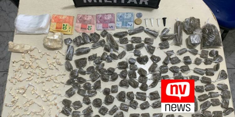 PM estoura ” boca de fumo e prende duas pessoas em Guriri