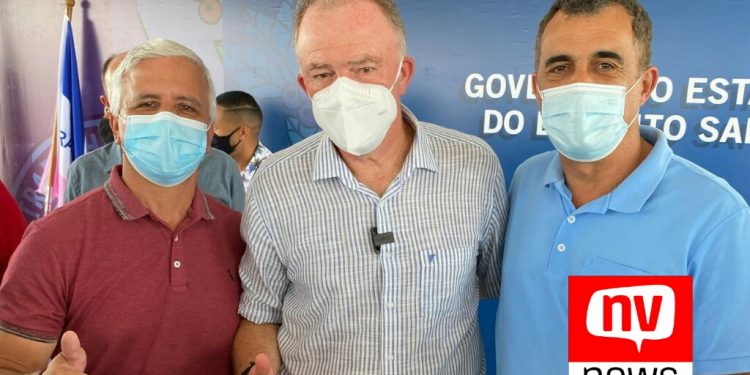 Jaguaré: Prefeito Marcos Guerra e o vice Elder Sossai participam de evento com o Governador Renato Casagrande em Linhares