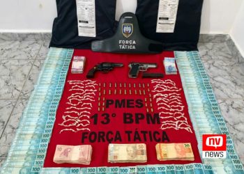 Criminoso chefe do tráfico do KM 35 é preso com grande quantidade de drogas, armas, munições e dinheiro em Nova Aymorés