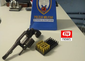 PM prende jovem de 18 anos com arma e munições na zona rural de Conceição da Barra