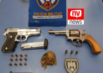 Homem é preso com armas e drogas na Estrada das Meleiras em São Mateus