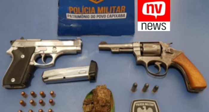 Homem é preso com armas e drogas na Estrada das Meleiras em São Mateus