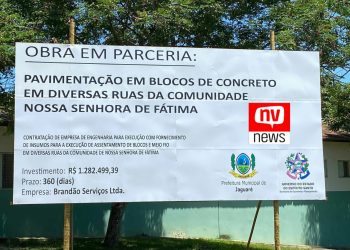 Prefeitura de Jaguaré inicia pavimentação de ruas na Comunidade de Fátima