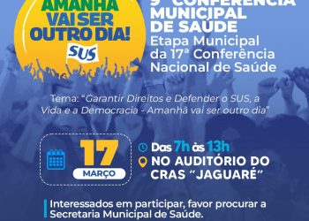 Jaguaré realiza 9ª Conferência Municipal de Saúde nesta sexta-feira
