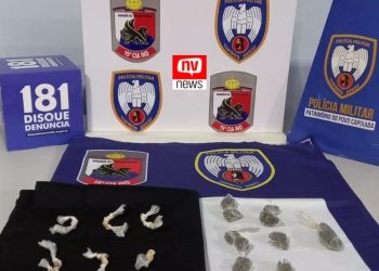 PM e PC apreendem drogas, um menor e prende um maior por tráfico de drogas em Pinheiros