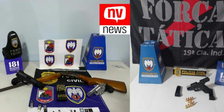 Montanha/Mucurici : Operações policiais apreende armas de fogo e prende um homem