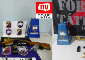 Montanha/Mucurici : Operações policiais apreende armas de fogo e prende um homem