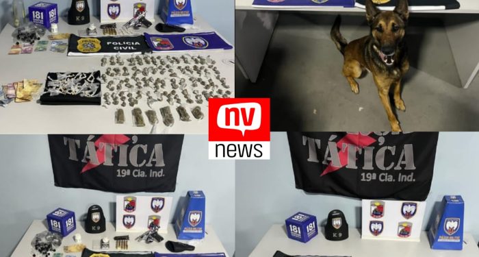Operação conjunta da PC e PM prende sete pessoas, armas, drogas e munições em Pinheiros