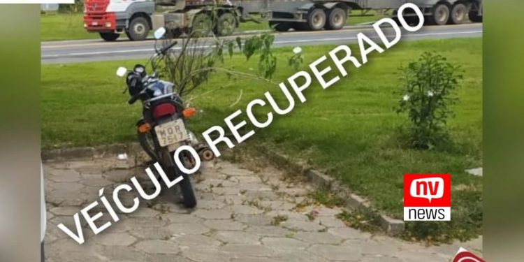 Após denúncia, PM recupera moto furtada na zona rural de Barra Seca