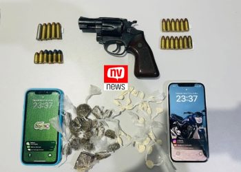 Duas pessoas são presas por tráfico de drogas, porte ilegal de arma de fogo e munições no bairro Seac em Jaguaré