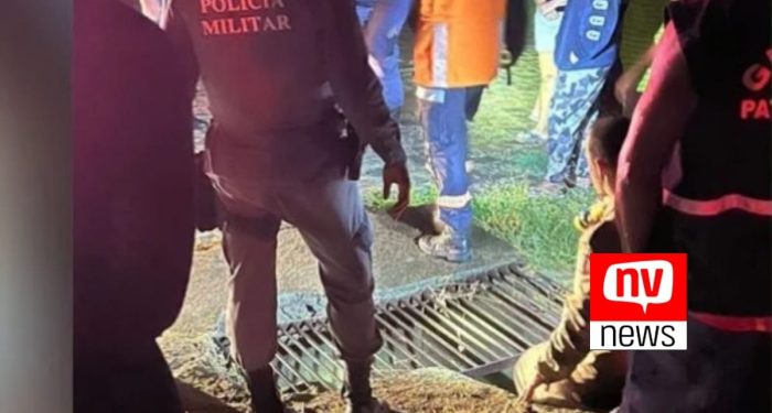 Homem desaparece após cair em bueiro durante temporal em Baixo Guandú