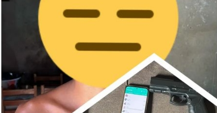 Homem é preso com vários celulares e simulacro de arma de fogo em Água Limpa, Jaguaré