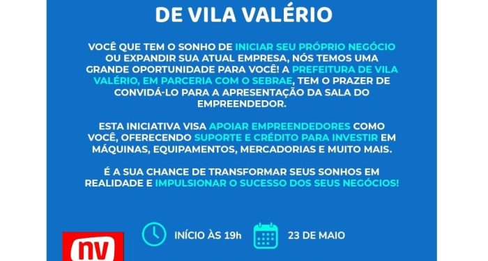 Prefeitura de Vila Valério e SEBRAE impulsionam negócios locais com inauguração da Sala do Empreendedor