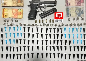 PM desmantela esquema de tráfico, apreende pistola e grande quantidade de entorpecentes em Nova Aimorés/ zona rural de São Mateus
