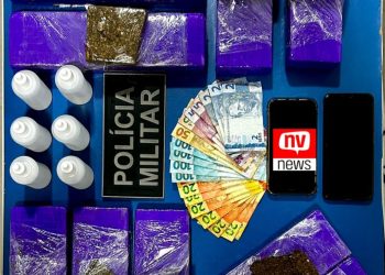 PM intercepta veículo na BR 101em Água Limpa e apreende grande quantidade de drogas