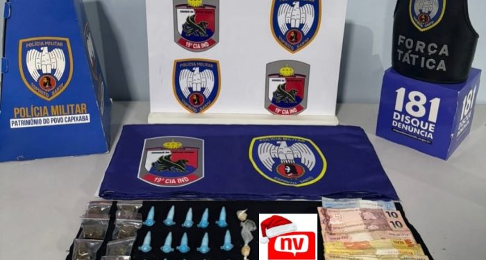 PM apreende drogas no bairro Santo Antônio em Pinheiros