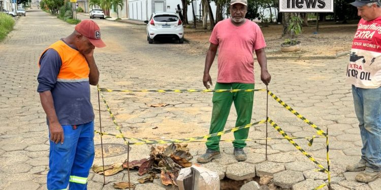 Equipe da Prefeitura de São Gabriel da Palha realiza reparos após danos causados pelas chuvas