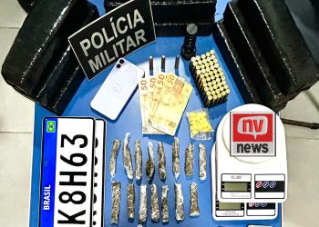 Flagrante em Guriri Sul: Homem é detido com drogas, munições e material para tráfico