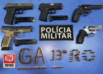 Apreensão de armas e prisão de indivíduos em operação no bairro Aviação em São Mateus