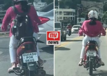 Placa personalizada em moto chama atenção e gera infração gravíssima em Colatina