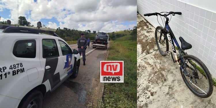 Polícia Militar recupera bicicleta e carro furtados em Barra de São Francisco