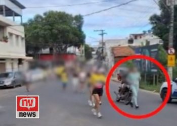 Corredora é atropelada por moto durante evento em Nova Venécia