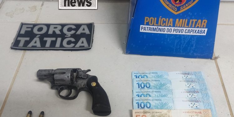 Força Tática do 11º BPM prende suspeito com arma e munições na zona rural de Barra de São Francisco