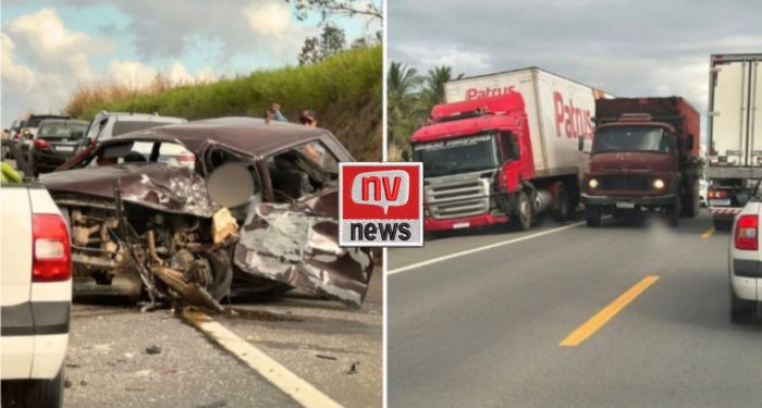 Tragédia na BR-101: Colisão frontal deixa um morto e dois feridos em Linhares