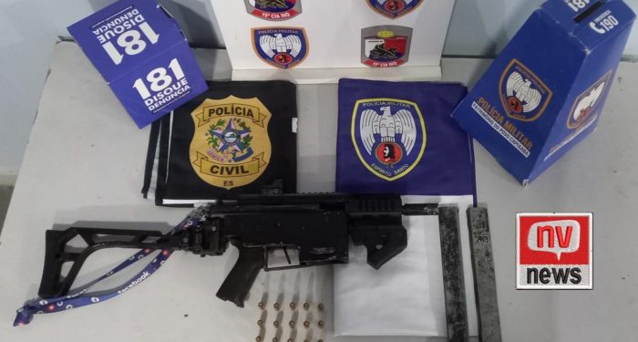 Submetralhadora artesanal é apreendida em operação policial em Pinheiros