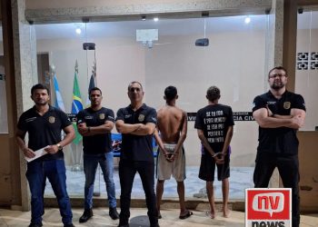 Dupla é presa por tentativa de latrocínio em Águia Branca após perseguição a motociclista