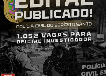 Polícia Civil do ES anuncia concurso para Oficial Investigador com 1.052 vagas
