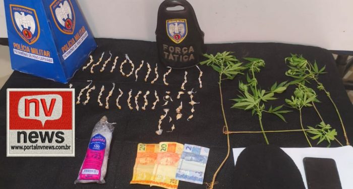 Suspeito é preso por tráfico após perseguição policial em Barra de São Francisco