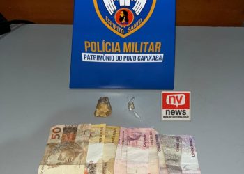 Polícia apreende crack e dinheiro em ponto de tráfico no bairro Colina, em Barra de São Francisco