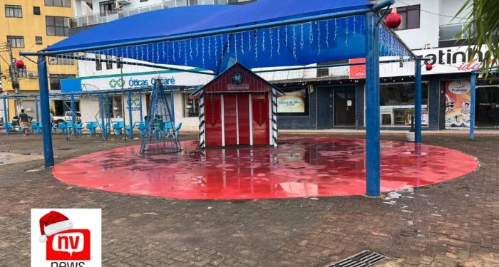 População fica chocada ao saber que apenas a decoração da Casinha do Papai Noel custou R$ 19 mil aos cofres públicos em São Gabriel da Palha