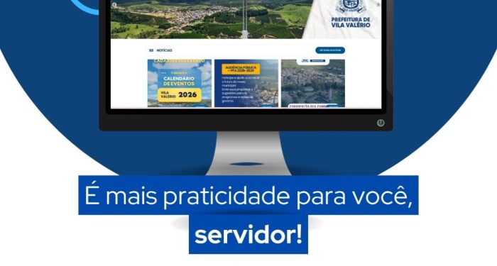 Servidores públicos de Vila Valério já podem acessar contracheque online pelo site da Prefeitura