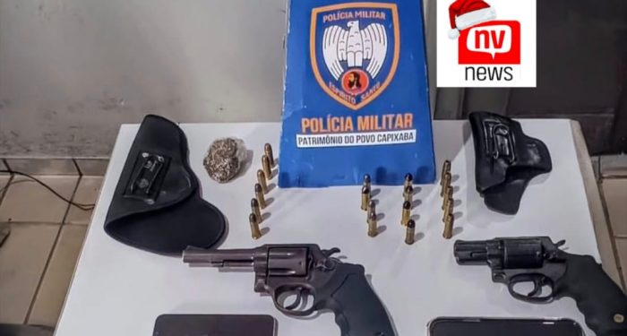Tarde de ofensiva em Jaguaré: PM apreende dois revólveres e conduz suspeitos por porte ilegal de arma