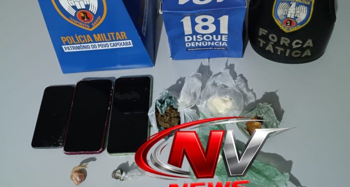 Operação da PM desarticula esquema de tráfico em Montanha e apreende cocaína pura, crack e quase R$ 2 mil