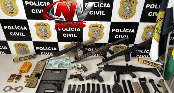 DENARC desarticula grupo criminoso e apreende arsenal com fuzis, pistolas e munições na Grande Vitória