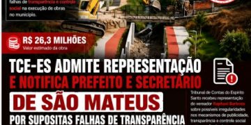 TCE-ES determina notificação da Prefeitura de São Mateus em licitação de R$ 26,3 milhões