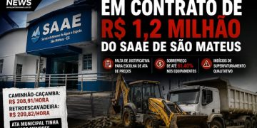TCE-ES aponta três irregularidades em contrato de R$ 1,2 milhão do SAAE de São Mateus