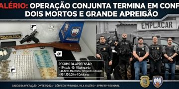 Operação integrada das polícias Civil e Militar termina com dois mortos, armas e drogas apreendidas em Vila Valério