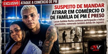 Suspeito de mandar atirar contra comércio de família de PM é preso com namorada em Jaguaré