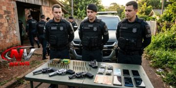 Operação integrada apreende armas, drogas e prende três suspeitos em Jaguaré
